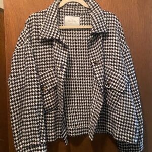 Houndstooth Black and White Women's Jacket